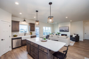 Dining area and kitchen