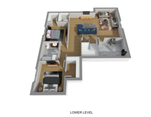 3D-lower floor plan